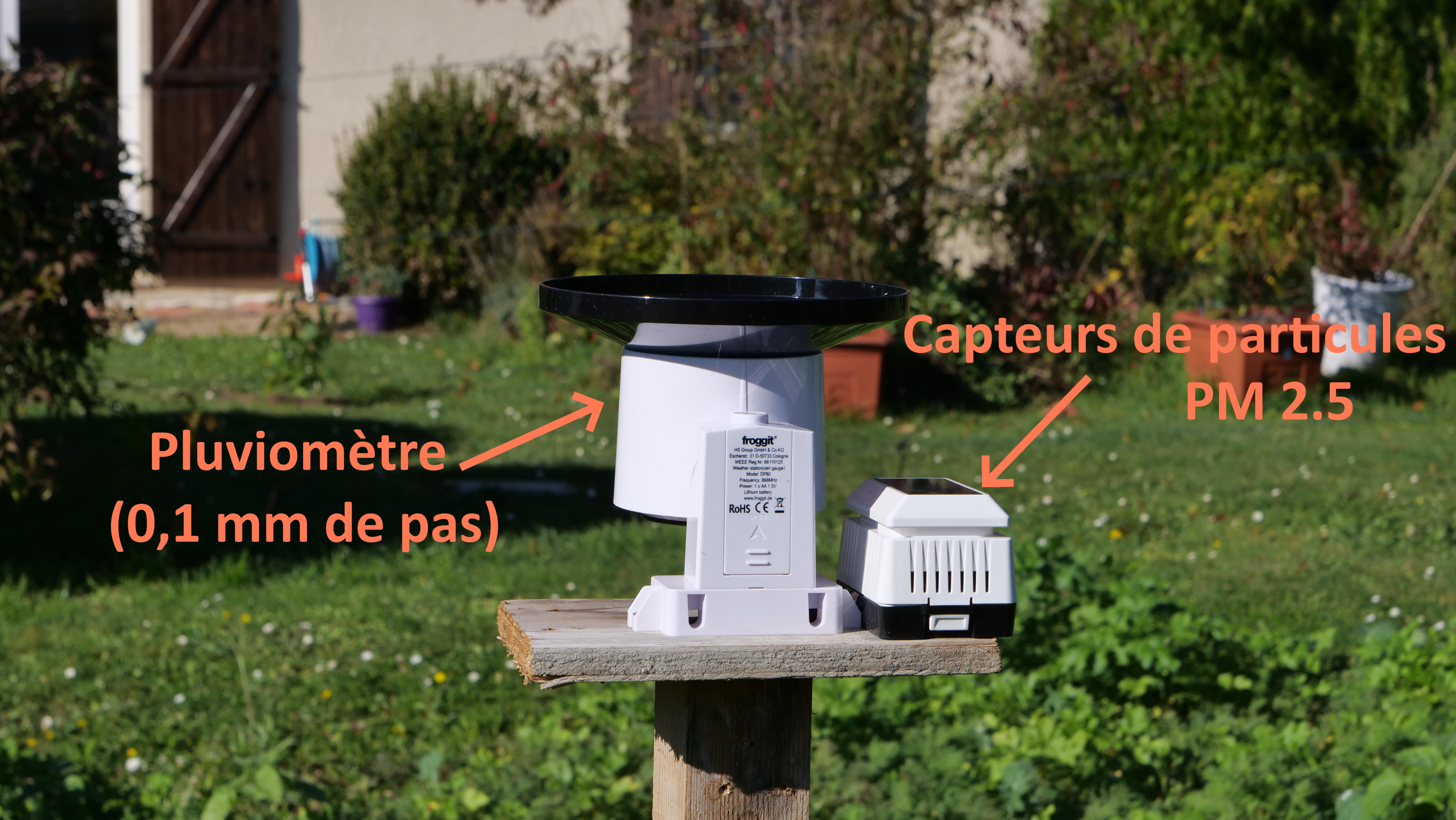 Complexe pluviometre - capteur air